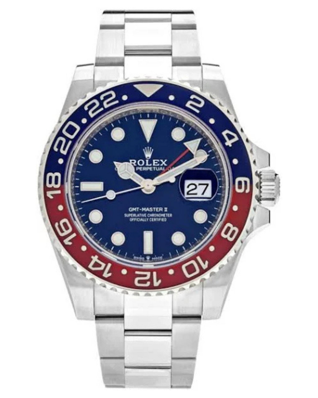 Rolex GMTMaster II White Gold "Pepsi" 116719BLRO Official Time Watch